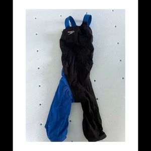 Speedo LZR Racer Pro Comfort Strap Kneeskin Blue and Black Size 24